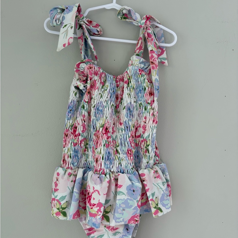 SweetHoney Floral Smocked Baby Romper
